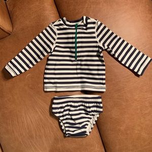 Primary rash guard and swim briefs set 6-12 mo